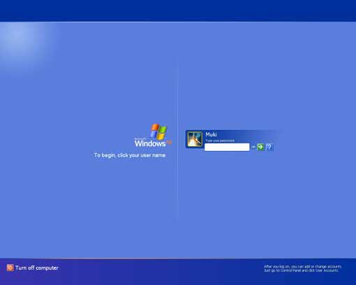 Windows XP Login